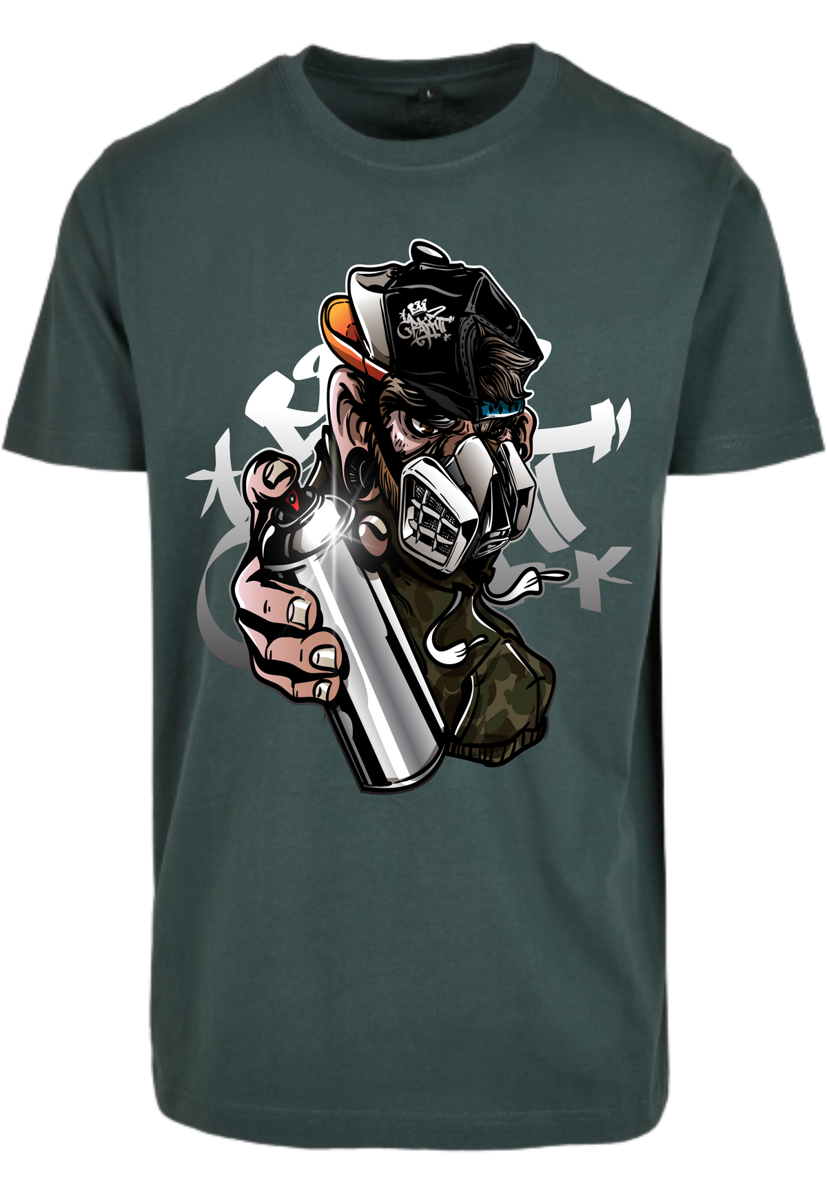 Herren T-Shirt mit beeindruckenden Graffiti-Sprayer Aufdruck