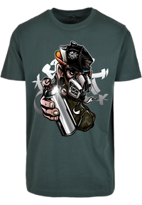 Herren T-Shirt mit beeindruckenden Graffiti-Sprayer Aufdruck