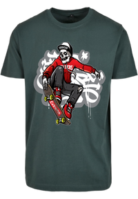 Herren T-Shirt mit Skelett-Skater Aufdruck