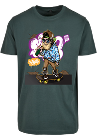 Herren T-Shirt mit lässigen Skateboardfahrer Aufdruck