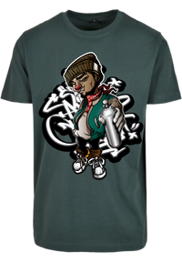Herren T-Shirt mit Graffiti-Sprayer Aufdruck