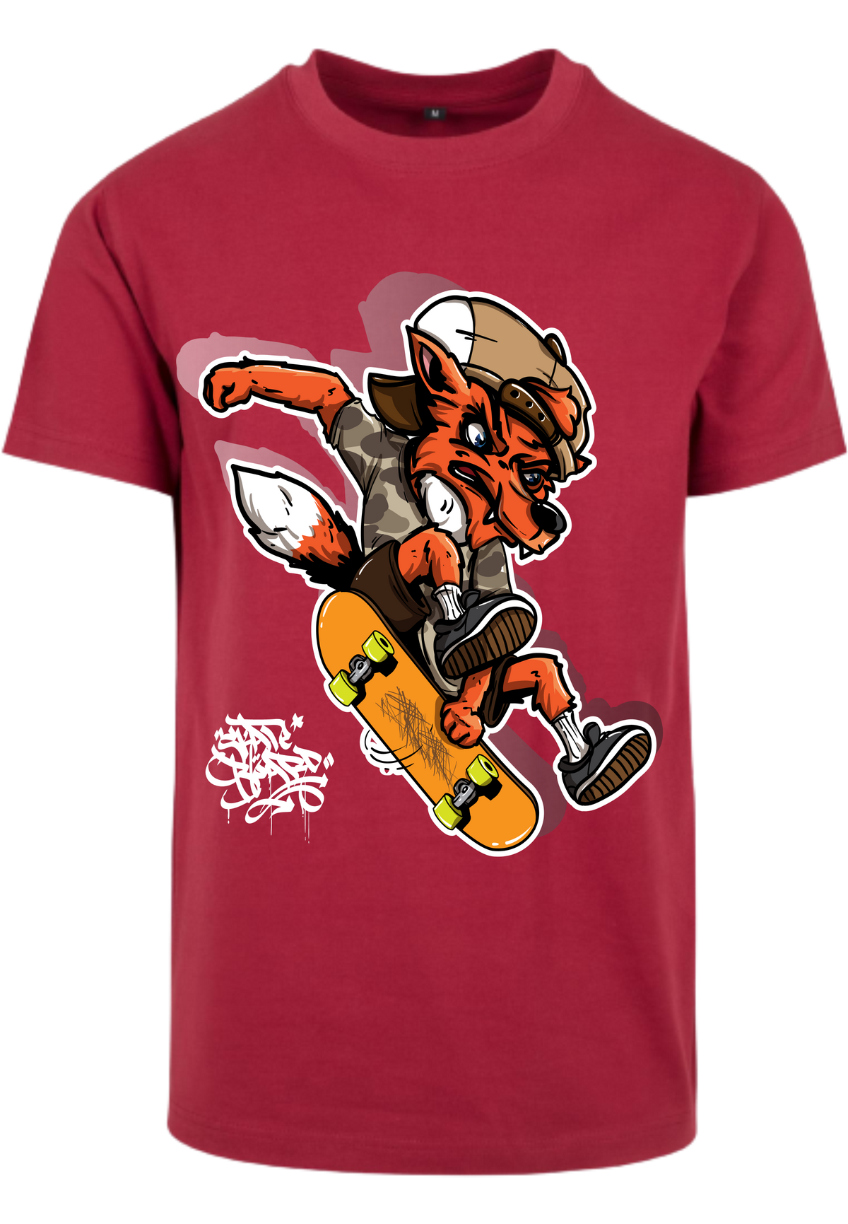 Herren T-Shirt mit coolen Skater-Fuchs Aufdruck