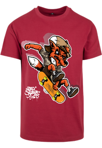 Herren T-Shirt mit coolen Skater-Fuchs Aufdruck