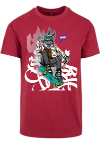 Herren T-Shirt mit verspielten Skater-Bunny Aufdruck