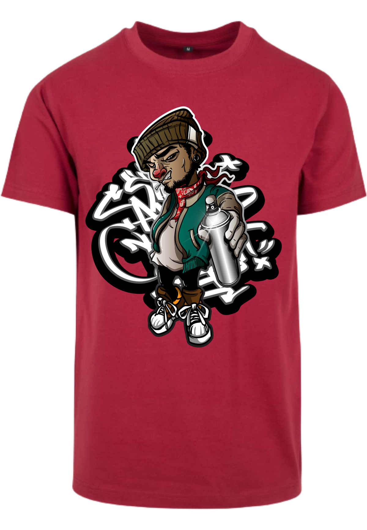 Herren T-Shirt mit Graffiti-Sprayer Aufdruck