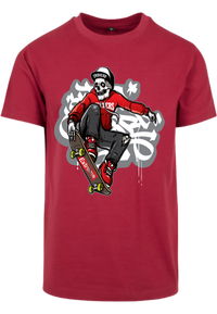 Herren T-Shirt mit Skelett-Skater Aufdruck