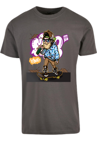 Herren T-Shirt mit lässigen Skateboardfahrer Aufdruck