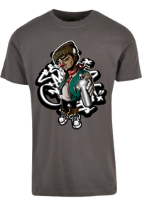 Herren T-Shirt mit Graffiti-Sprayer Aufdruck