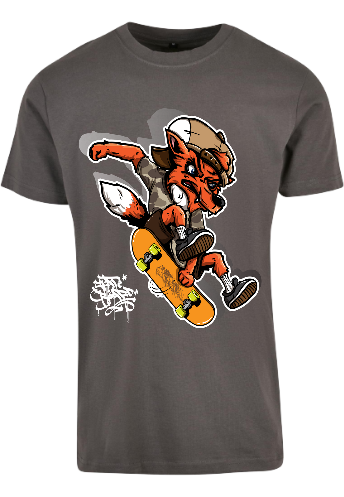 Herren T-Shirt mit coolen Skater-Fuchs Aufdruck