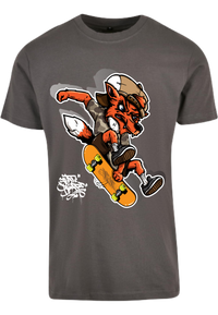 Herren T-Shirt mit coolen Skater-Fuchs Aufdruck