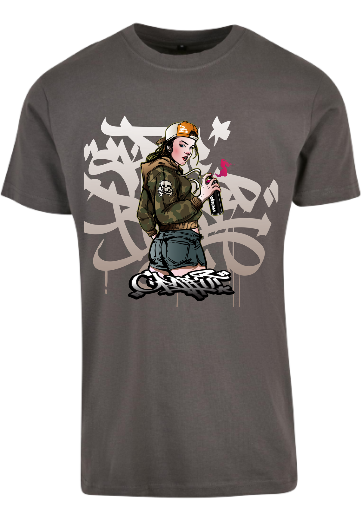 Herren T-Shirt dem beeindruckenden Sprayerin Aufdruck