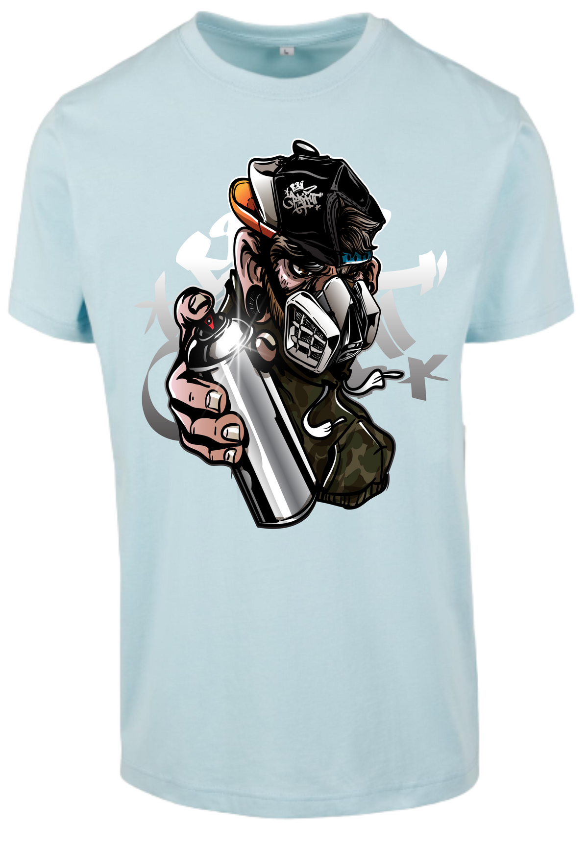 Herren T-Shirt mit beeindruckenden Graffiti-Sprayer Aufdruck