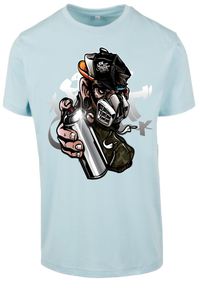 Herren T-Shirt mit beeindruckenden Graffiti-Sprayer Aufdruck