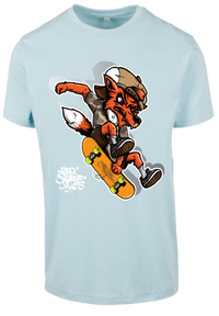 Herren T-Shirt mit coolen Skater-Fuchs Aufdruck