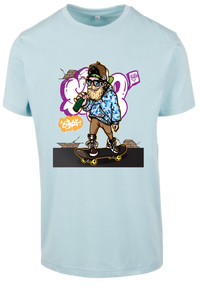 Herren T-Shirt mit lässigen Skateboardfahrer Aufdruck