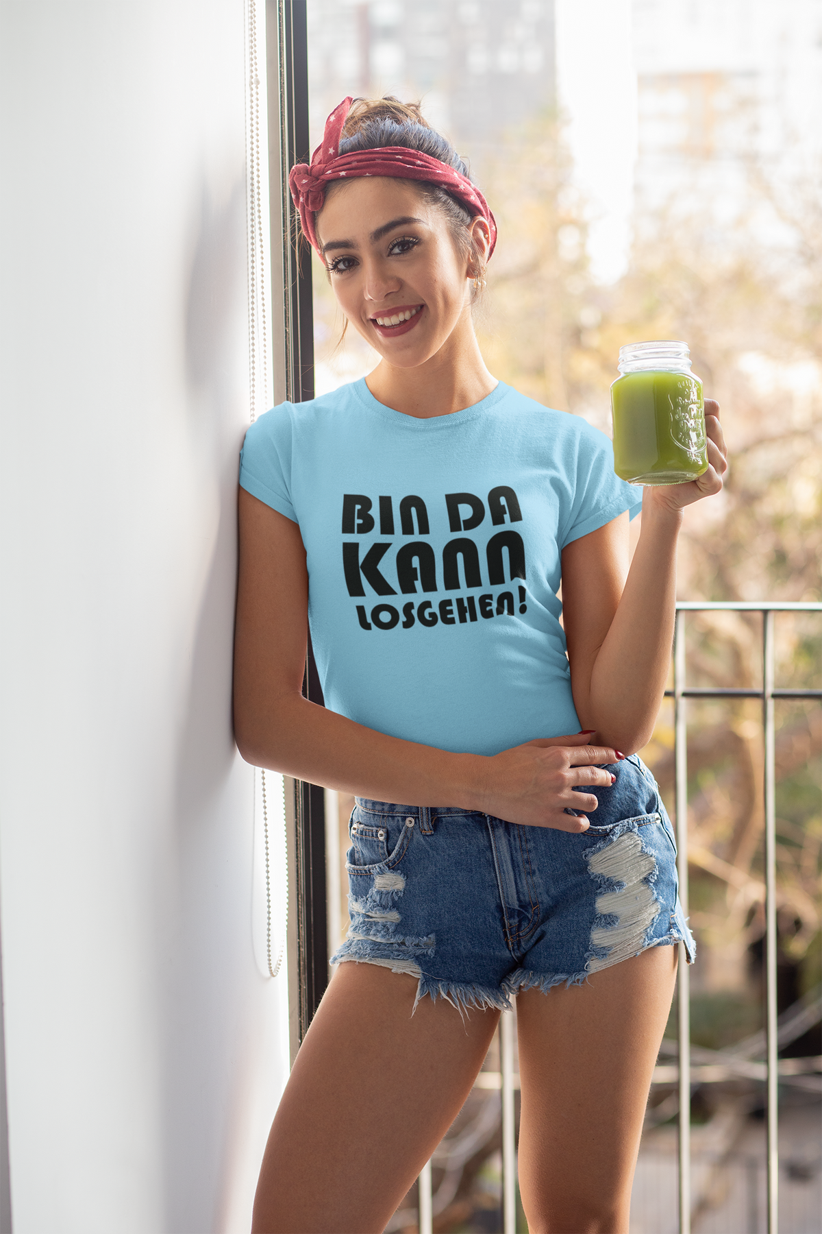 Frauen T-Shirt Bin da kann losgehen