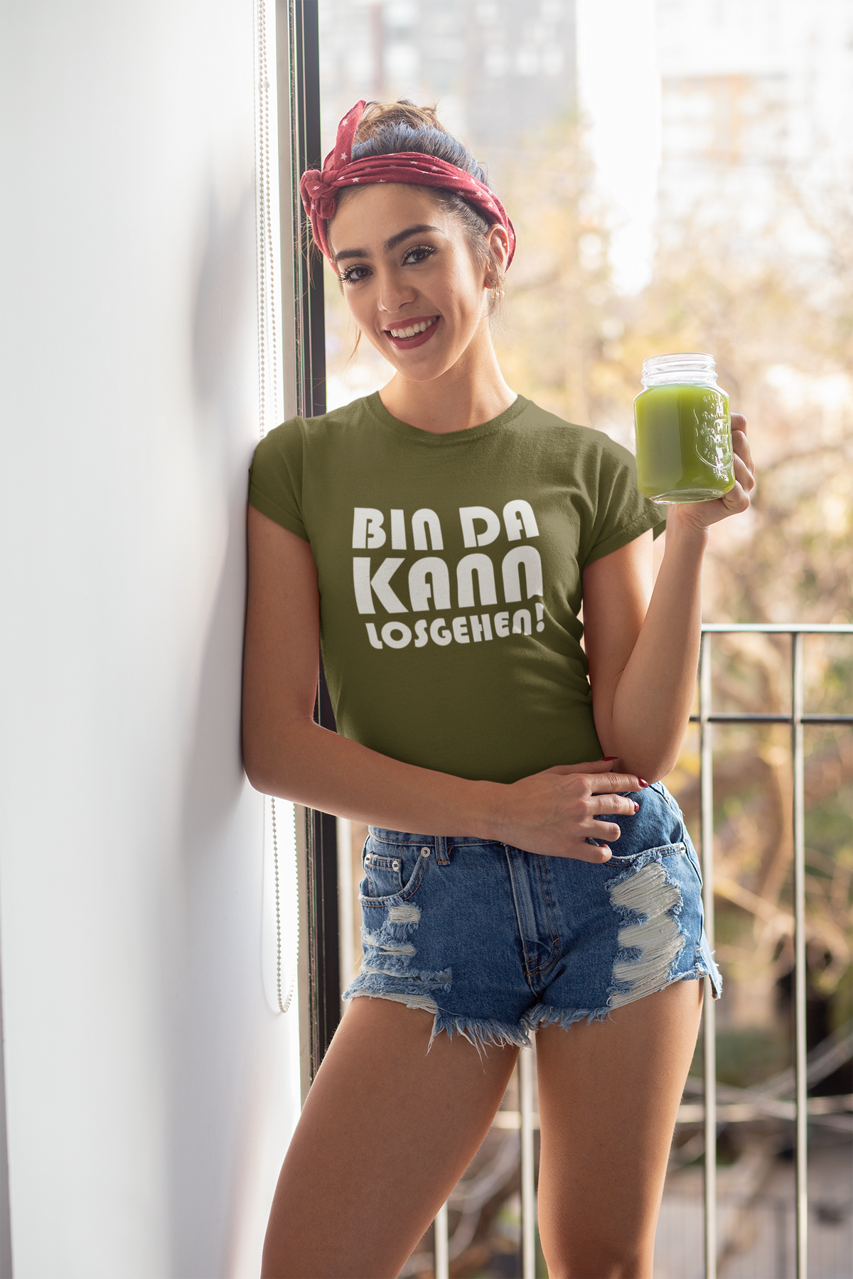 Frauen T-Shirt Bin da kann losgehen