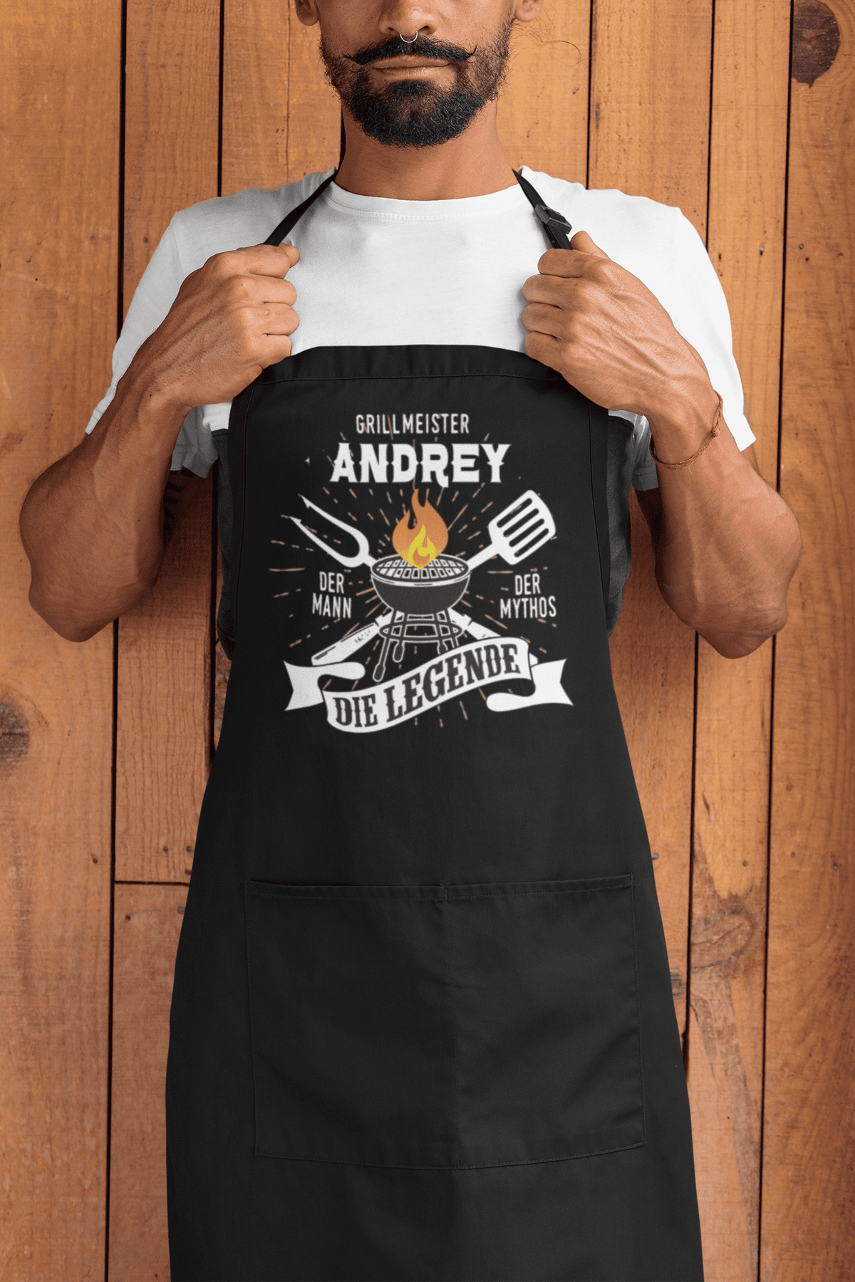 Grillschürze Grillmeister Die Legende mit Wunschnamen