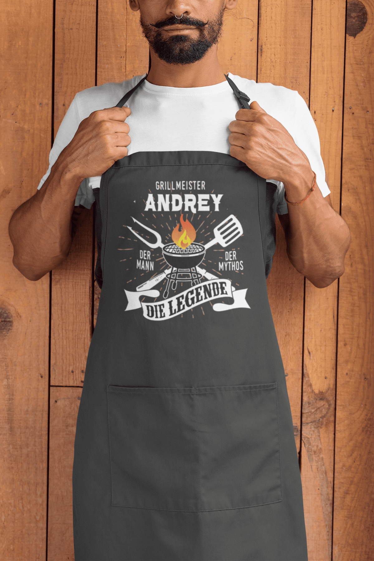 Grillschürze Grillmeister Die Legende mit Wunschnamen