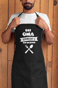 Grillschürze mit Coolen Sprüchen Oma Opa Mama Papa schmeckt´s am  Besten