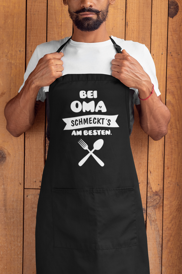 Grillschürze mit Coolen Sprüchen Oma Opa Mama Papa schmeckt´s am  Besten