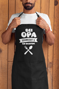 Grillschürze mit Coolen Sprüchen Oma Opa Mama Papa schmeckt´s am  Besten