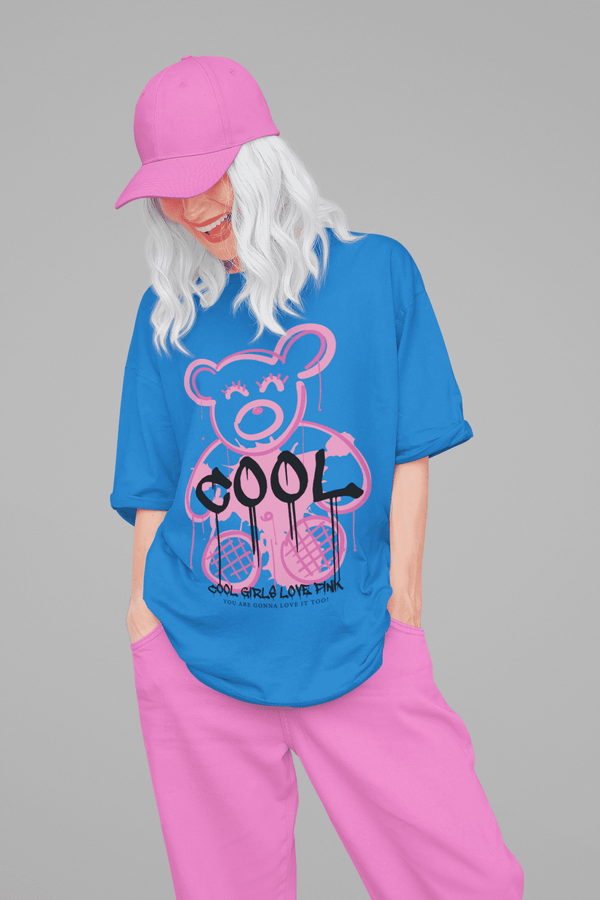 Damen Oversize Shirt Cool Front Print