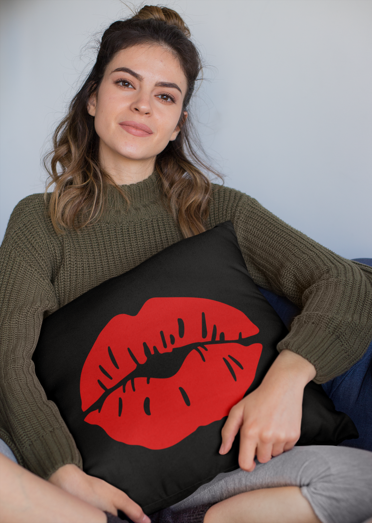 Lips Mund Kissenbezug