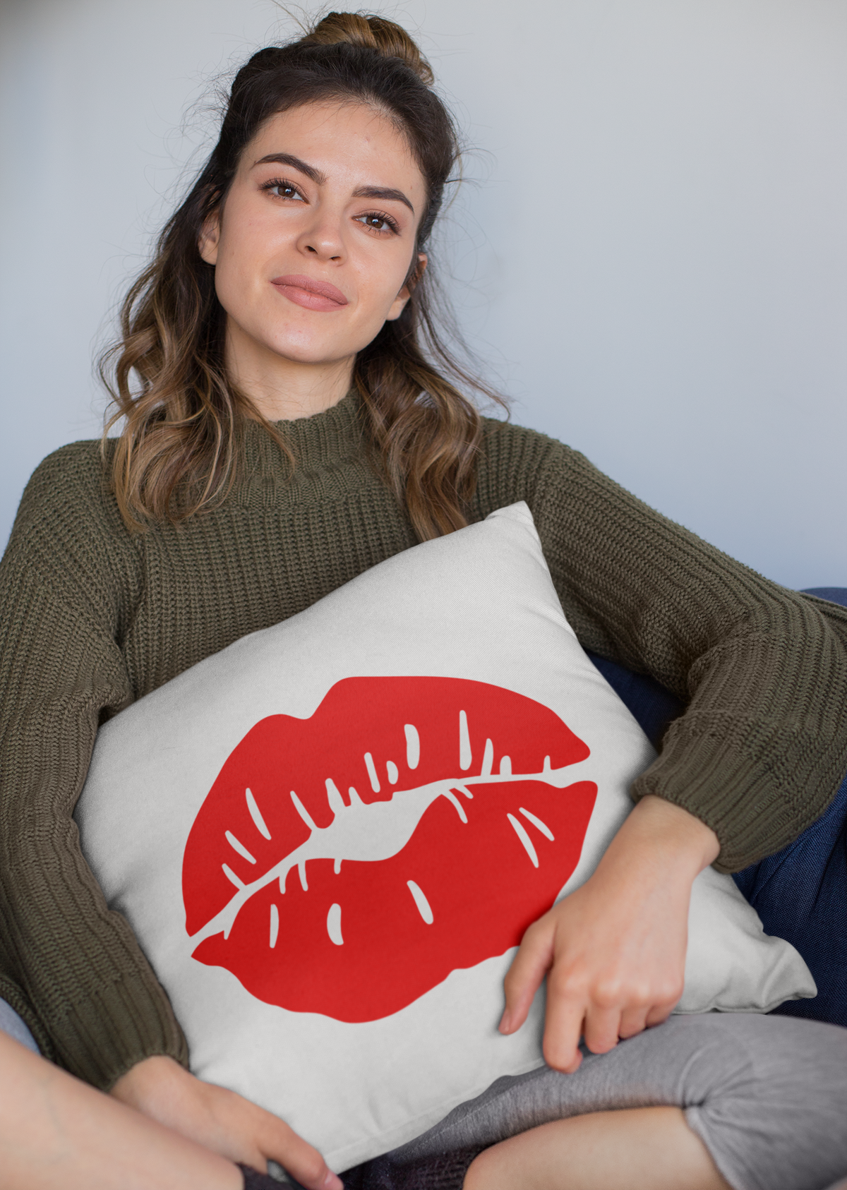 Lips Mund Kissenbezug
