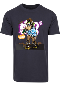 Herren T-Shirt mit lässigen Skateboardfahrer Aufdruck