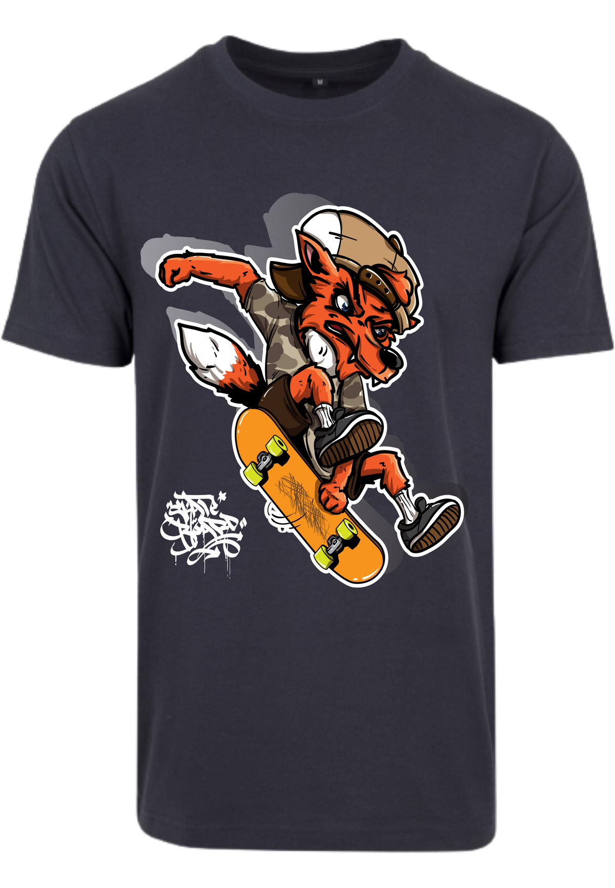 Herren T-Shirt mit coolen Skater-Fuchs Aufdruck