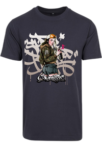 Herren T-Shirt dem beeindruckenden Sprayerin Aufdruck