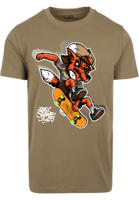 Herren T-Shirt mit coolen Skater-Fuchs Aufdruck