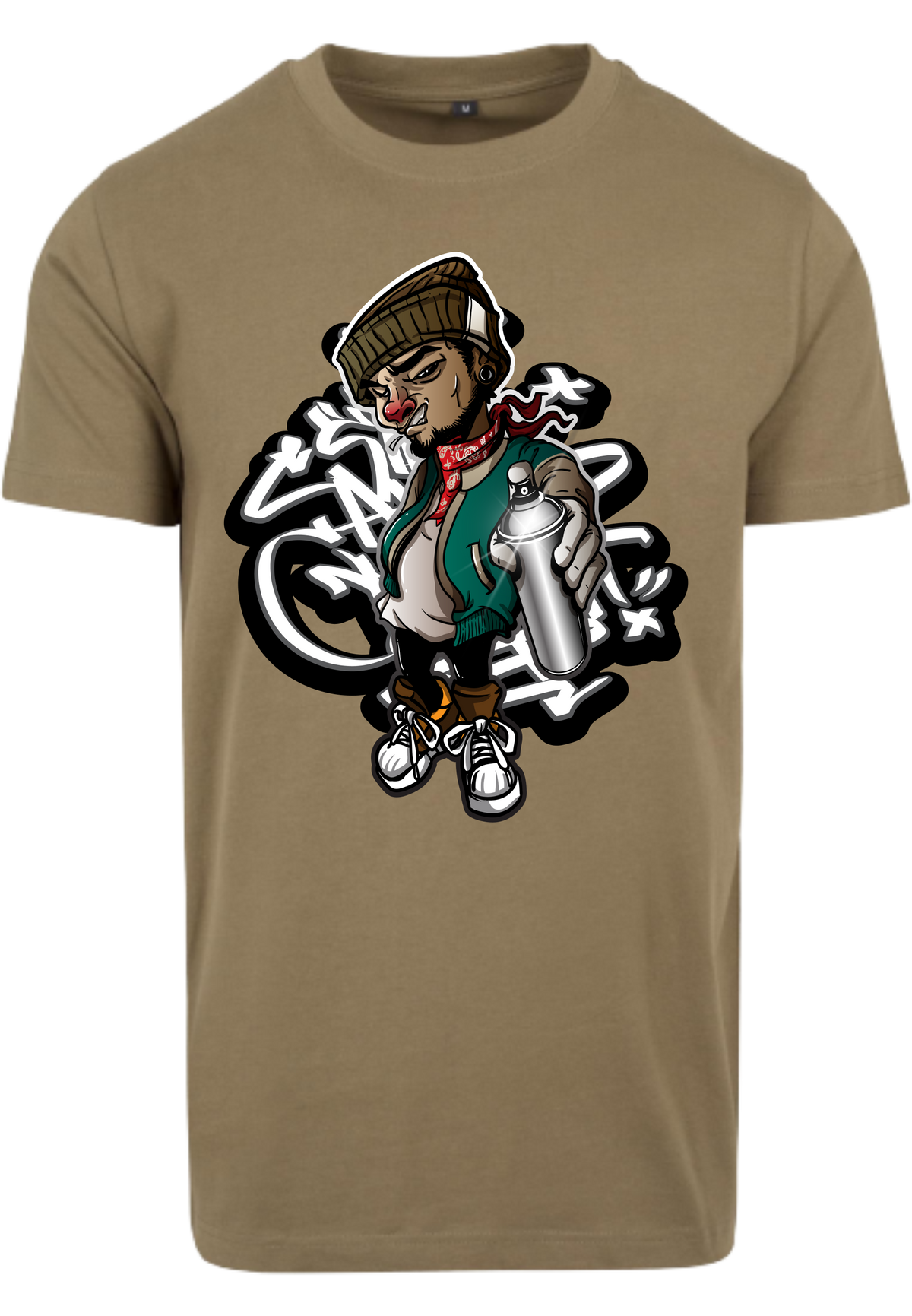 Herren T-Shirt mit Graffiti-Sprayer Aufdruck