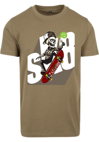Herren T-Shirt mit einzigartigen Skelett-Skater Aufdruck