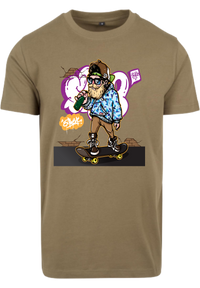 Herren T-Shirt mit lässigen Skateboardfahrer Aufdruck