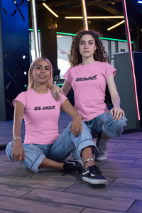 Beste Freunde Partner T-Shirt Set mit Blondie und Brownie Aufdruck