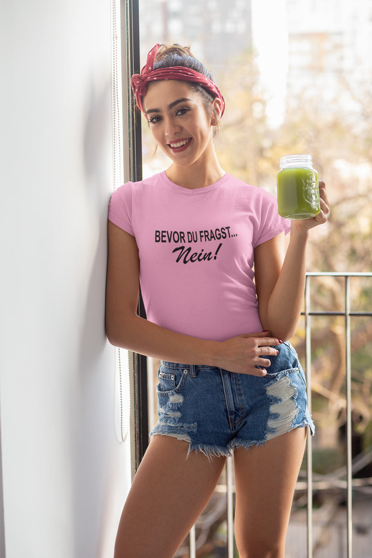 Frauen T-Shirt Bevor du fragst Nein!