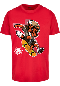Herren T-Shirt mit coolen Skater-Fuchs Aufdruck