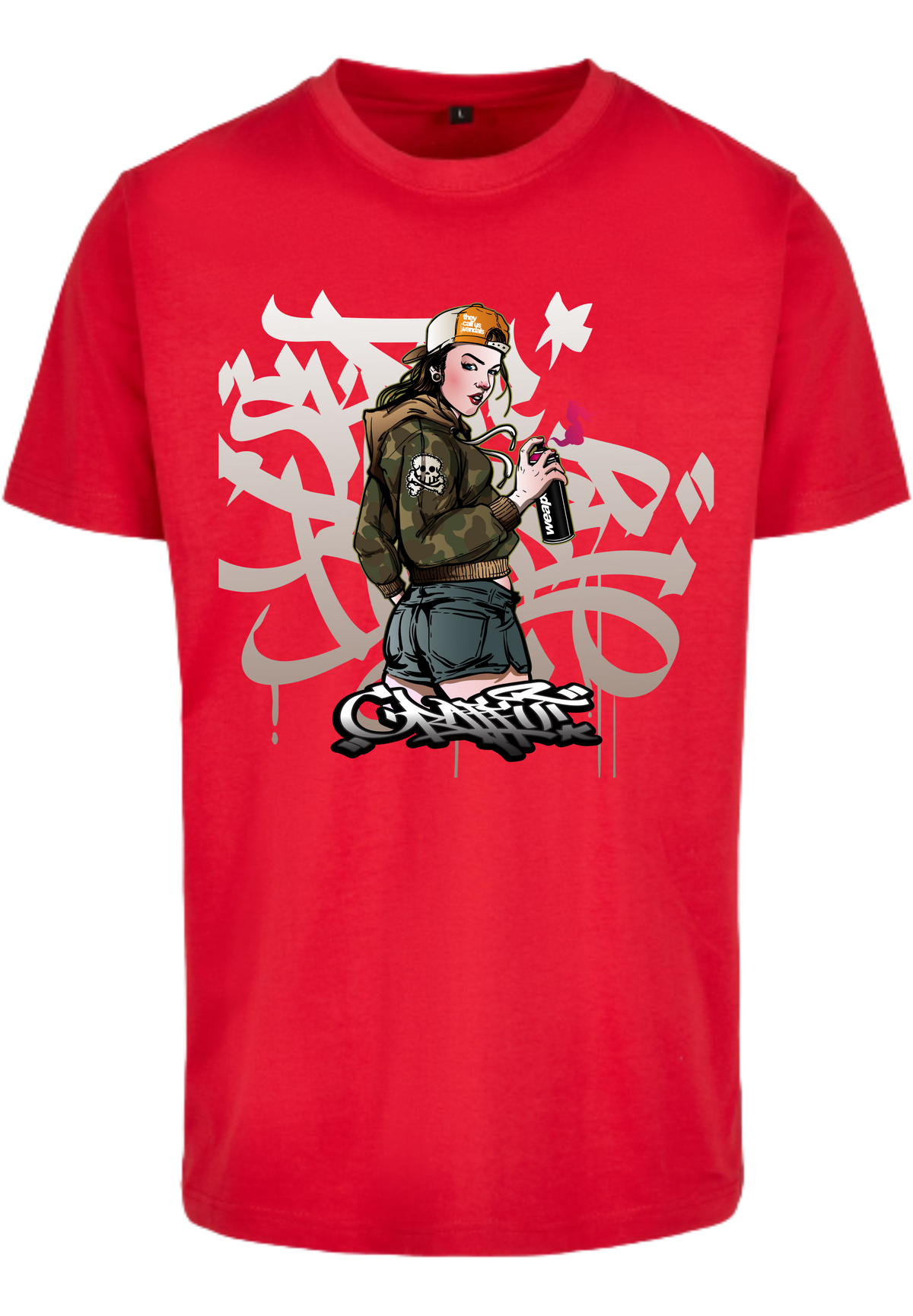 Herren T-Shirt dem beeindruckenden Sprayerin Aufdruck