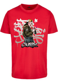 Herren T-Shirt dem beeindruckenden Sprayerin Aufdruck