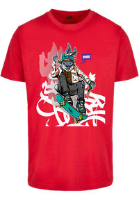 Herren T-Shirt mit verspielten Skater-Bunny Aufdruck