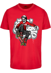 Herren T-Shirt mit Skelett-Skater Aufdruck