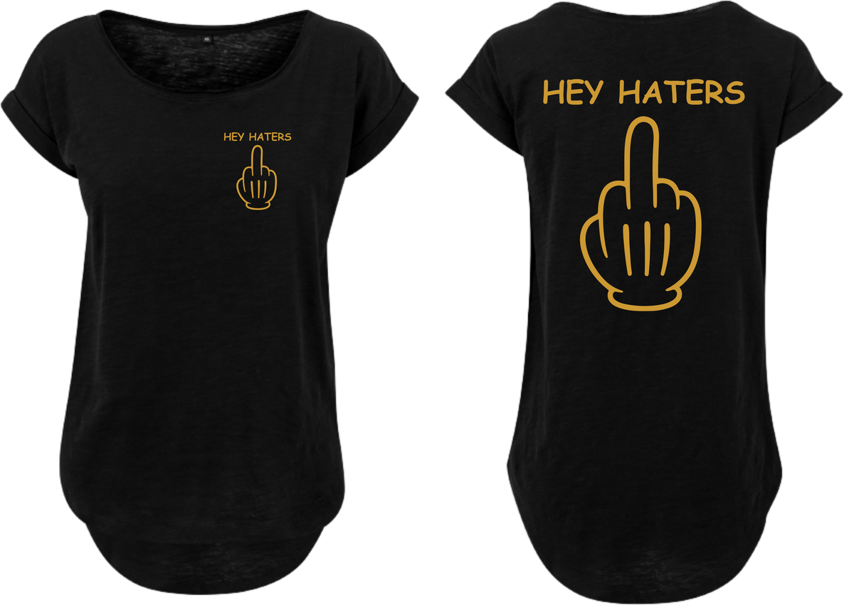 Frauen Long Shirt Hey Haters