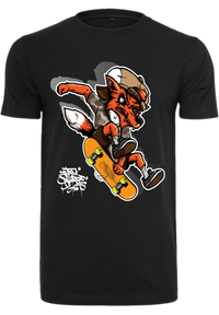 Herren T-Shirt mit coolen Skater-Fuchs Aufdruck