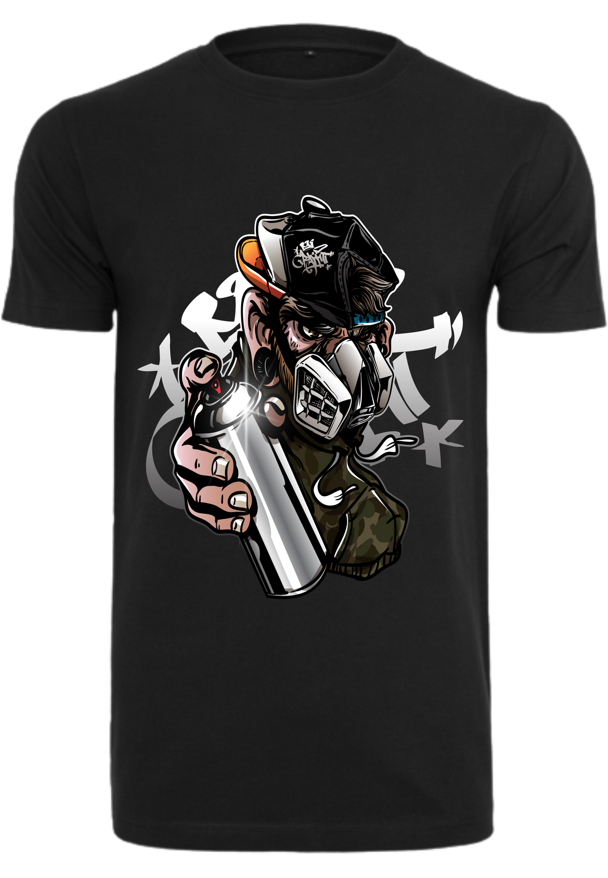 Herren T-Shirt mit beeindruckenden Graffiti-Sprayer Aufdruck