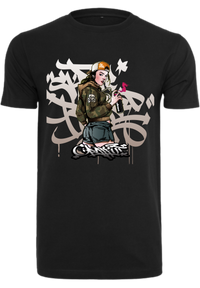 Herren T-Shirt dem beeindruckenden Sprayerin Aufdruck