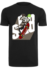 Herren T-Shirt mit einzigartigen Skelett-Skater Aufdruck