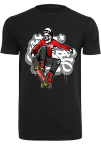 Herren T-Shirt mit Skelett-Skater Aufdruck