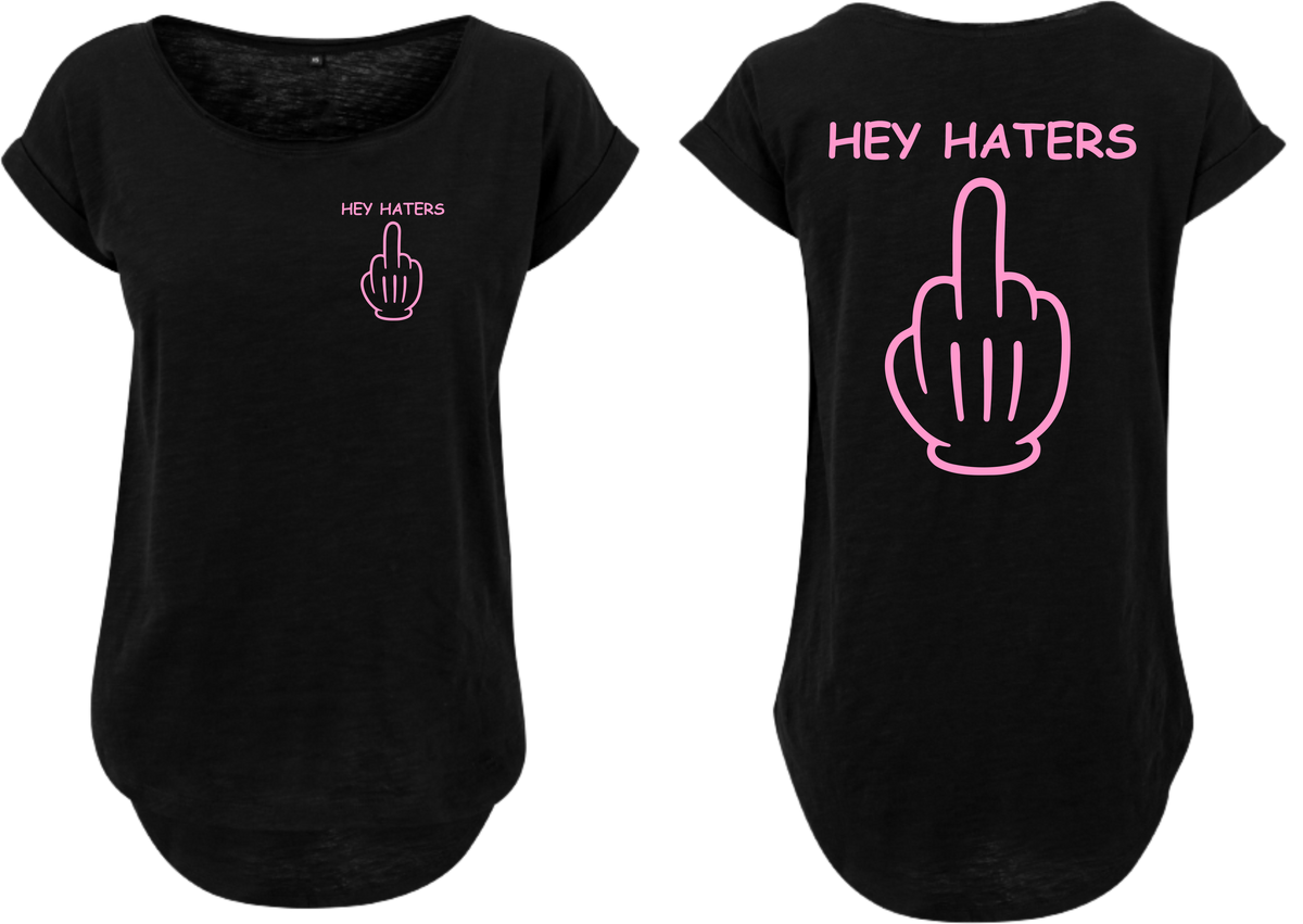 Frauen Long Shirt Hey Haters